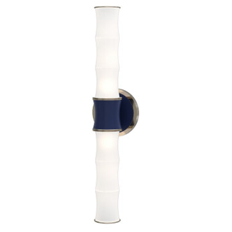 Robert Abbey - MMB84 - Two Light Wall Sconce - Kane - Matte Midnight Blue w/Polished Nickel