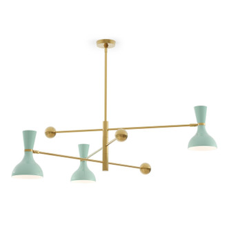 Robert Abbey - MN10MN - Three Light Pendant - Clare - Modern Brass w/Mint Painted