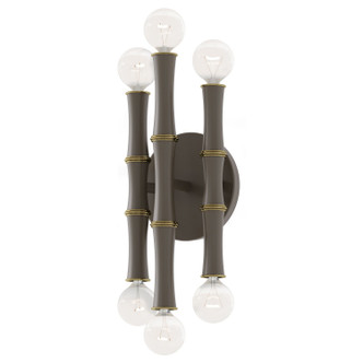 Robert Abbey - MST75 - Six Light Wall Sconce - Kane - Matte Smokey Taupe w/Modern Brass