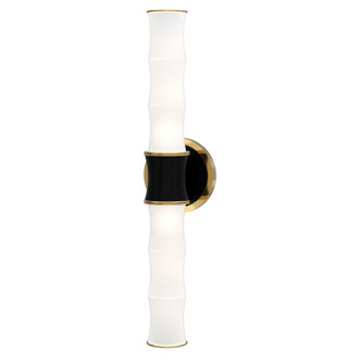 Robert Abbey - OS83 - Two Light Wall Sconce - Kane - Obsidian w/Modern Brass
