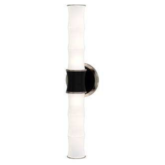 Robert Abbey - OS84 - Two Light Wall Sconce - Kane - Obsidian w/Polished Nickel
