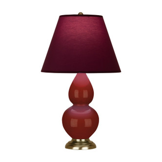 Robert Abbey - OX10P - One Light Accent Lamp - Small Double Gourd - Oxblood Glazed Ceramic w/Antique Natural Brass