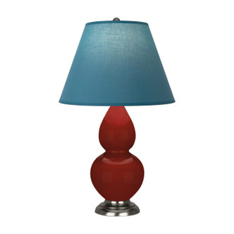 Robert Abbey - OX12B - One Light Accent Lamp - Small Double Gourd - Oxblood Glazed Ceramic w/Antique Silver