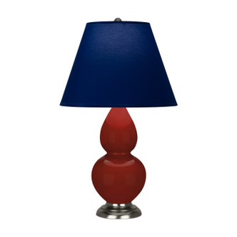 Robert Abbey - OX12N - One Light Accent Lamp - Small Double Gourd - Oxblood Glazed Ceramic w/Antique Silver