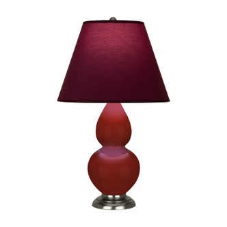 Robert Abbey - OX12P - One Light Accent Lamp - Small Double Gourd - Oxblood Glazed Ceramic w/Antique Silver