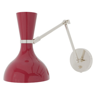 Robert Abbey - OX19OX - One Light Wall Sconce - Clare - Polished Nickel w/Oxblood Painted
