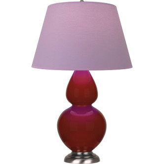 Robert Abbey - OX22L - One Light Table Lamp - Double Gourd - Oxblood Glazed Ceramic w/Antique Silver