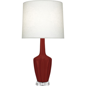 Robert Abbey - OX37 - One Light Table Lamp - Emma - Oxblood Glazed Ceramic w/Polished Nickel