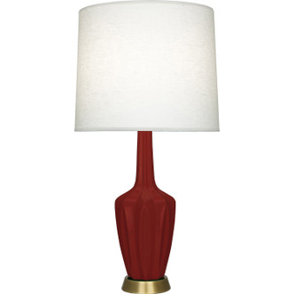 Robert Abbey - OX38 - One Light Table Lamp - Emma - Oxblood Glazed Ceramic w/Warm Brass
