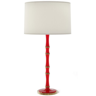 Robert Abbey - RR71 - One Light Table Lamp - Kane - Ruby Red w/Modern Brass