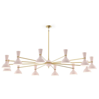 Robert Abbey - RW12RW - 12 Light Chandelier - Clare - Modern Brass w/Rose Water Painted