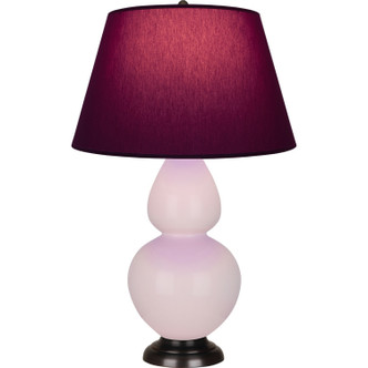 Robert Abbey - RW21P - One Light Table Lamp - Double Gourd - Rose Water Glazed Ceramic w/Deep Patina Bronze