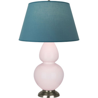 Robert Abbey - RW22B - One Light Table Lamp - Double Gourd - Rose Water Glazed Ceramic w/Antique Silver