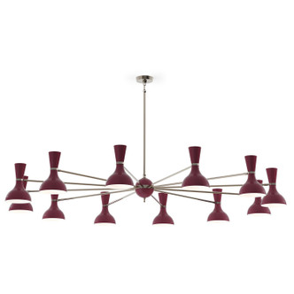 Robert Abbey - SM13SM - 12 Light Chandelier - Clare - Polished Nickel w/Sugar Plum Painted