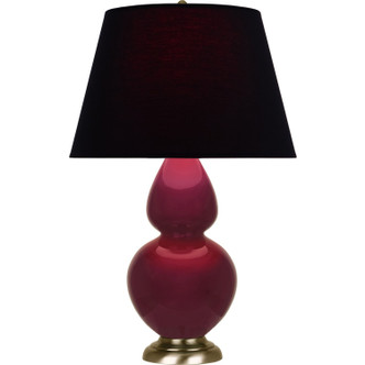 Robert Abbey - SM20K - One Light Table Lamp - Double Gourd - Sugar Plum Glazed Ceramic w/Antique Natural Brass