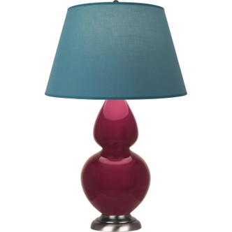 Robert Abbey - SM22B - One Light Table Lamp - Double Gourd - Sugar Plum Glazed Ceramic w/Antique Silver