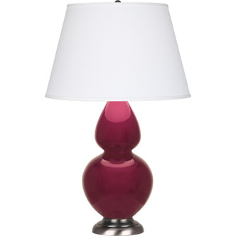 Robert Abbey - SM22X - One Light Table Lamp - Double Gourd - Sugar Plum Glazed Ceramic w/Antique Silver