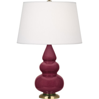 Robert Abbey - SM30X - One Light Accent Lamp - Small Triple Gourd - Sugar Plum Glazed Ceramic w/Antique Natural Brass