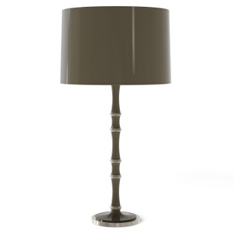 Robert Abbey - ST72X - One Light Table Lamp - Kane - Smokey Taupe w/Polished Nickel