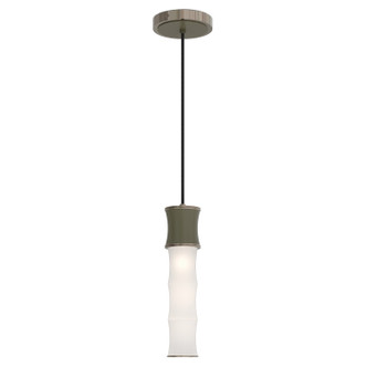 Robert Abbey - ST86 - One Light Pendant - Kane - Smokey Taupe w/Polished Nickel