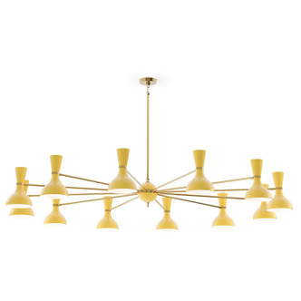 Robert Abbey - SU12SU - 12 Light Chandelier - Clare - Modern Brass w/Sunset Painted