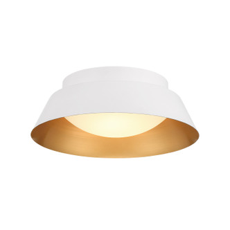 Crystorama - ED0552202WHGD - Two Light Flush Mount - Donoven - White + Gold