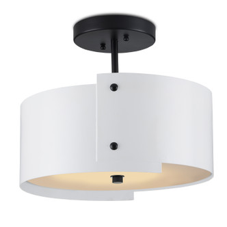 Currey and Company - 9000-0982 - LED Semi-Flush Mount - Ritsu Collection - Sugar White/Satin Black