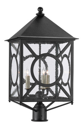 Currey and Company - 9600-0002 - Three Light Post Mount - Ripley Collection - Midnight