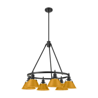 Orwell Six Light Chandelier (3306-6 BLK-AY)