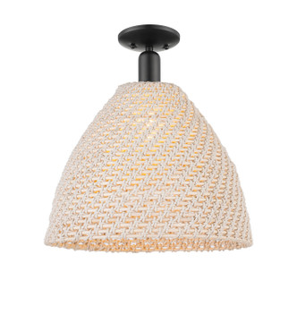 Innovations - 716-1C-BK-NBD-16-NAT - One Light Semi-Flush Mount - Arcadia - Matte Black