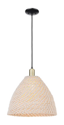 Innovations - 716-1P-BAB-NBD-16-NAT - One Light Mini Pendant - Arcadia - Black Antique Brass