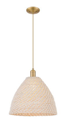 Innovations - 716-1P-BB-NBD-16-NAT - One Light Mini Pendant - Arcadia - Brushed Brass