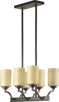 Quorum - 6596-6-86 - Six Light Island Pendant - Atwood - Oiled Bronze