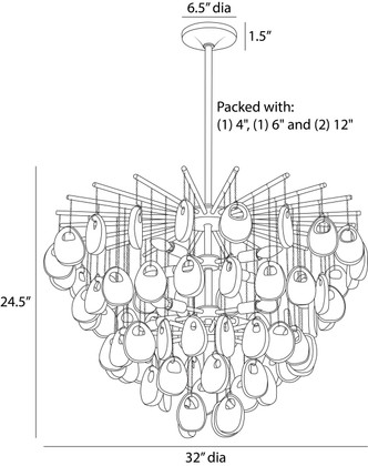 Jacqueline Eight Light Chandelier (DMC33)