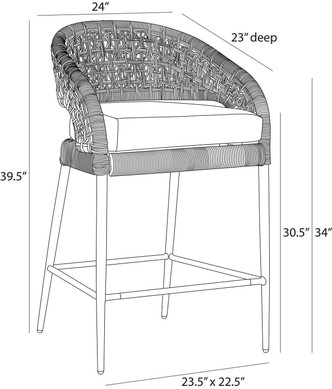 Juri Outdoor Counter Stool (FSS09)