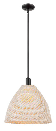 Innovations - 716-1S-BK-NBD-16-NAT - One Light Mini Pendant - Arcadia - Matte Black