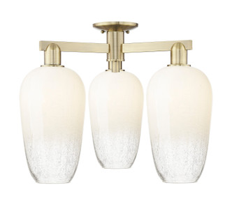 Innovations - 716-3F-AB-G484-7OP - Three Light Semi-Flush Mount - Arcadia - Antique Brass