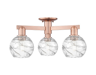 Innovations - 716-3F-AC-G1213-6CL - Three Light Semi-Flush Mount - Arcadia - Antique Copper