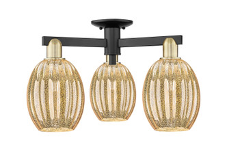 Innovations - 716-3F-BAB-G459-6ME - Three Light Semi-Flush Mount - Arcadia - Black Antique Brass