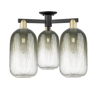 Innovations - 716-3F-BAB-G482-7SL - Three Light Semi-Flush Mount - Arcadia - Black Antique Brass