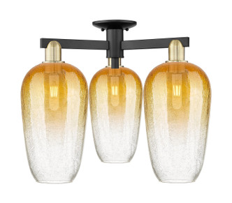 Innovations - 716-3F-BAB-G484-7AM - Three Light Semi-Flush Mount - Arcadia - Black Antique Brass