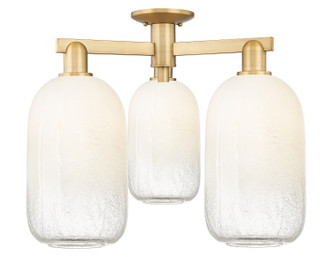 Innovations - 716-3F-BB-G482-7OP - Three Light Semi-Flush Mount - Arcadia - Brushed Brass
