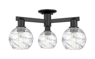 Innovations - 716-3F-BK-G1213-6CL - Three Light Semi-Flush Mount - Arcadia - Matte Black