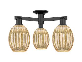 Innovations - 716-3F-BK-G459-6ME - Three Light Semi-Flush Mount - Arcadia - Matte Black