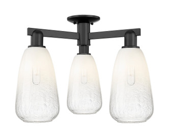 Innovations - 716-3F-BK-G480-6OP - Three Light Semi-Flush Mount - Arcadia - Matte Black