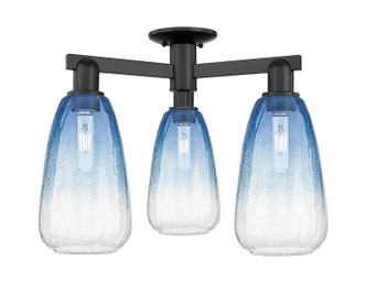 Innovations - 716-3F-BK-G480-6SB - Three Light Semi-Flush Mount - Arcadia - Matte Black