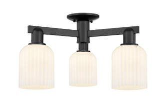 Innovations - 716-3F-BK-G559-5GWH - Three Light Semi-Flush Mount - Arcadia - Matte Black