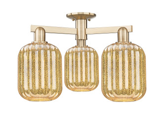 Innovations - 716-3F-CB-G460-7ME - Three Light Semi-Flush Mount - Arcadia - Champagne Bronze