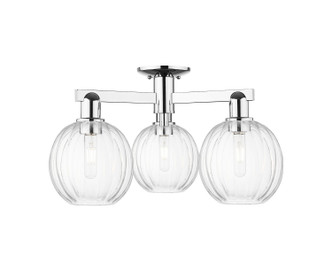 Innovations - 716-3F-PC-G458-7CL - Three Light Semi-Flush Mount - Arcadia - Polished Chrome