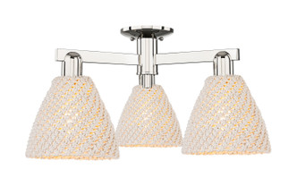 Innovations - 716-3F-PN-NBD-75-NAT - Three Light Semi-Flush Mount - Arcadia - Polished Nickel